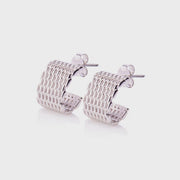 Broadway Silver Hoop Earrings