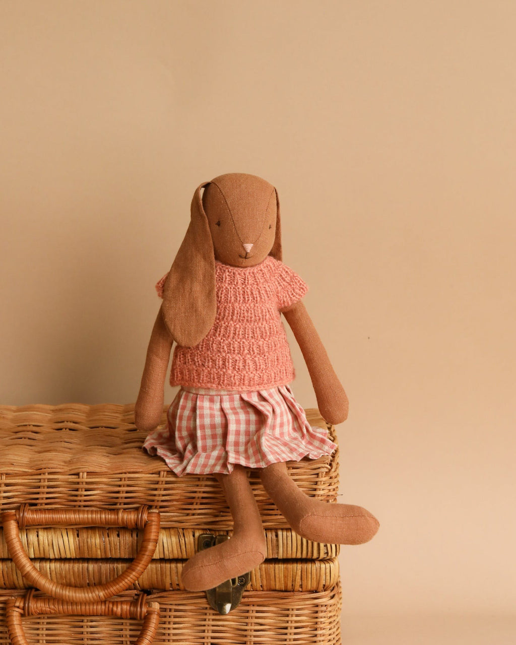 Maileg Bunny Size 3 - Brown Shirt & Skirt