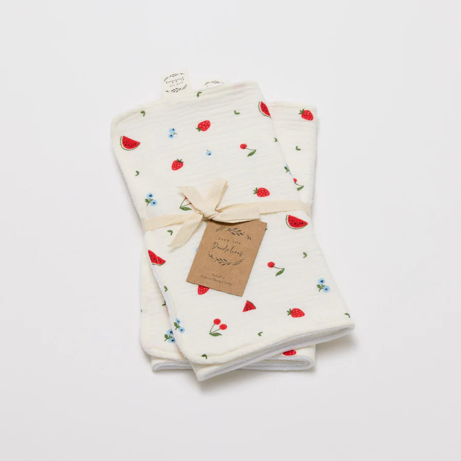 Organic Muslin Burp Cloth Set (2)