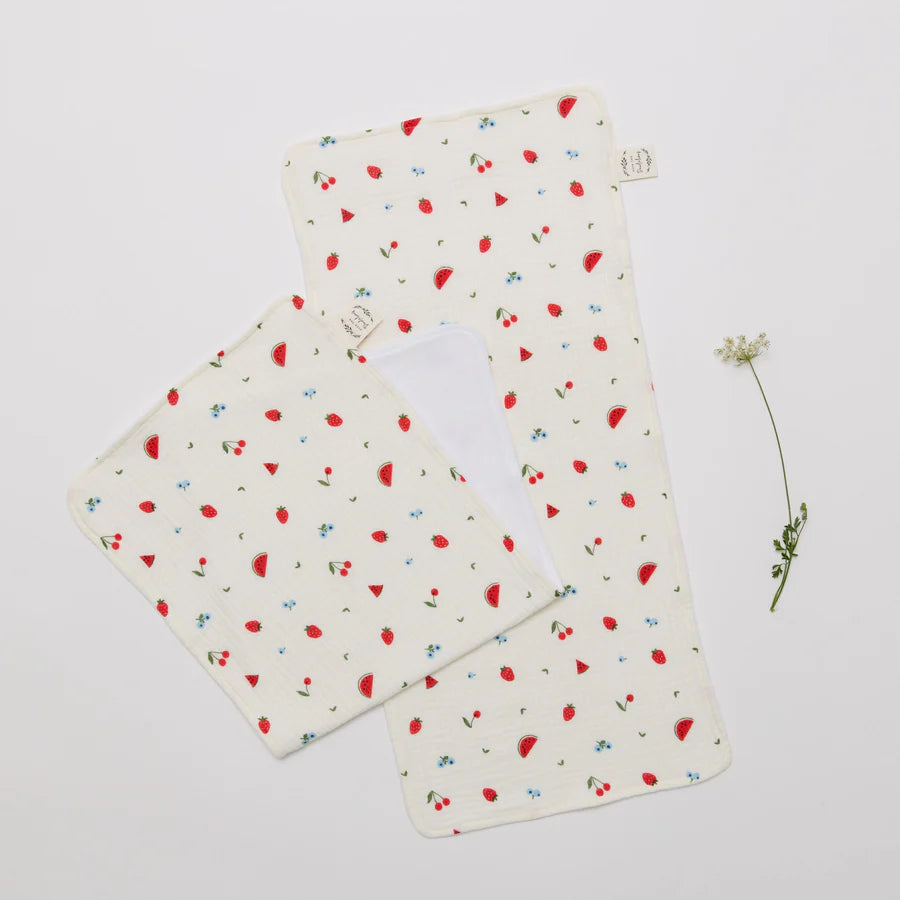 Organic Muslin Burp Cloth Set (2)