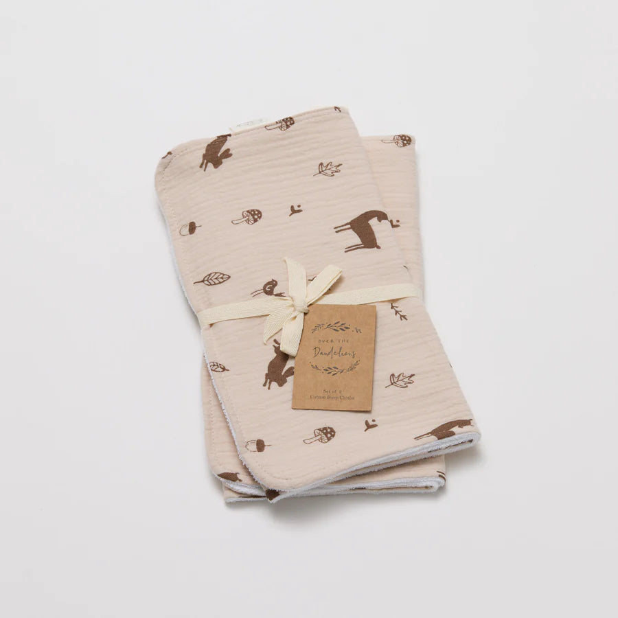 Organic Muslin Burp Cloth Set (2)