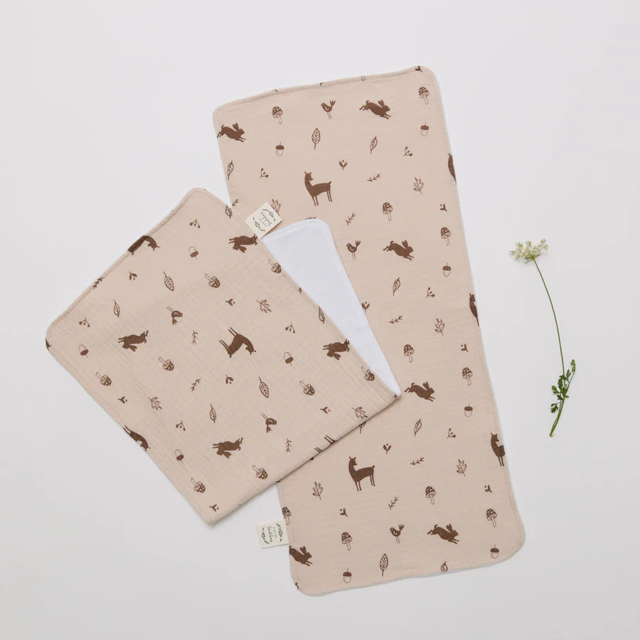 Organic Muslin Burp Cloth Set (2)