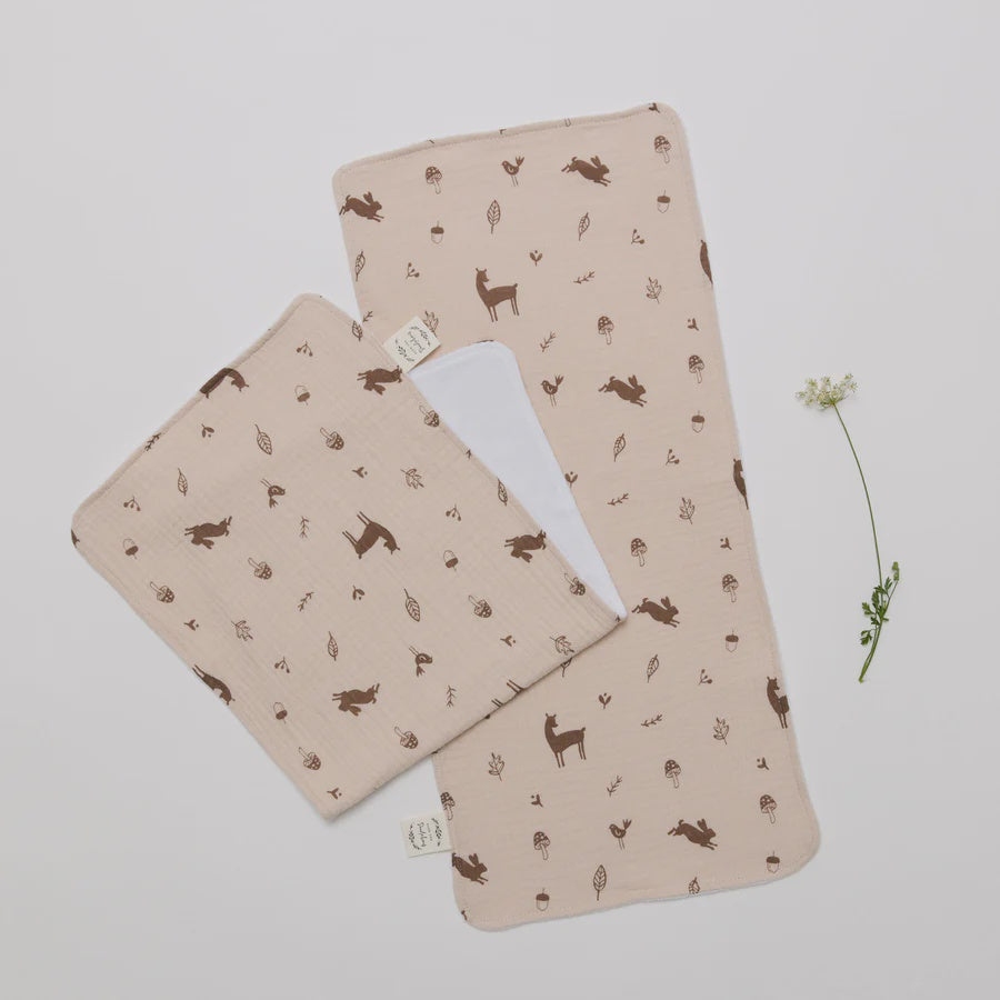 Organic Muslin Burp Cloth Set (2)