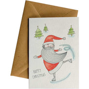 Skating Santa  Card
