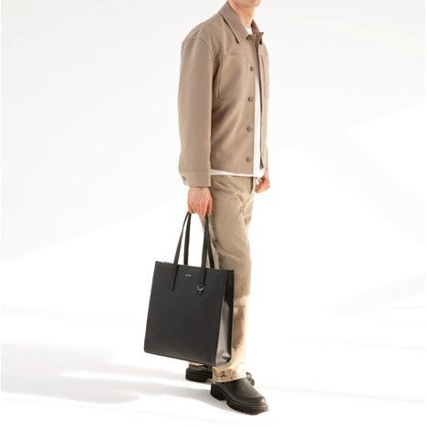 Vegan Tote Bag - Canci Grain Black