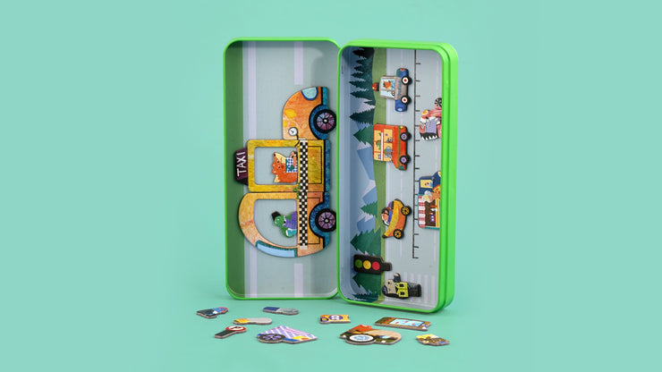 Magnetic Puzzle Box - Cars