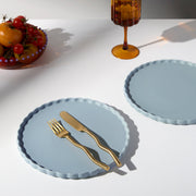 Ceramic Dinner Plate Blue Grey