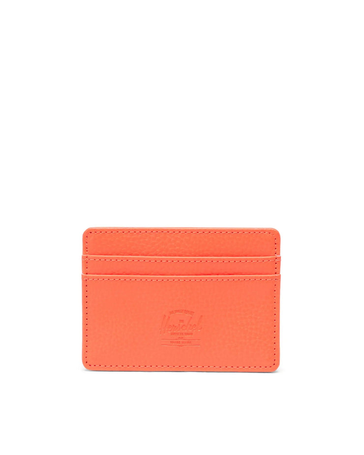 Charlie Cardholder Vegan Leather - Tangerine Tango