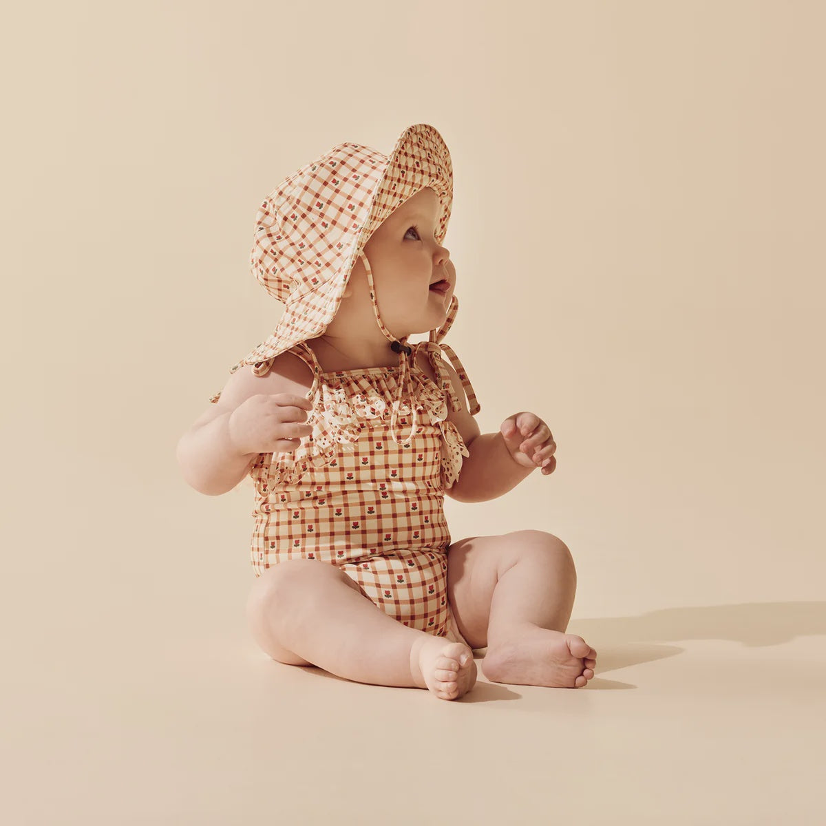 Checkerberry Swim Sun Hat