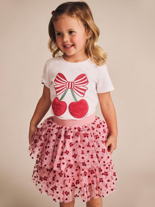 Cherry Pie Tee - White Was $60 Now