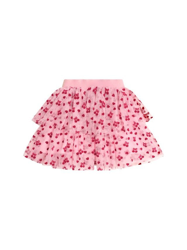 Cherry Pie Tulle Skirt - Apricot