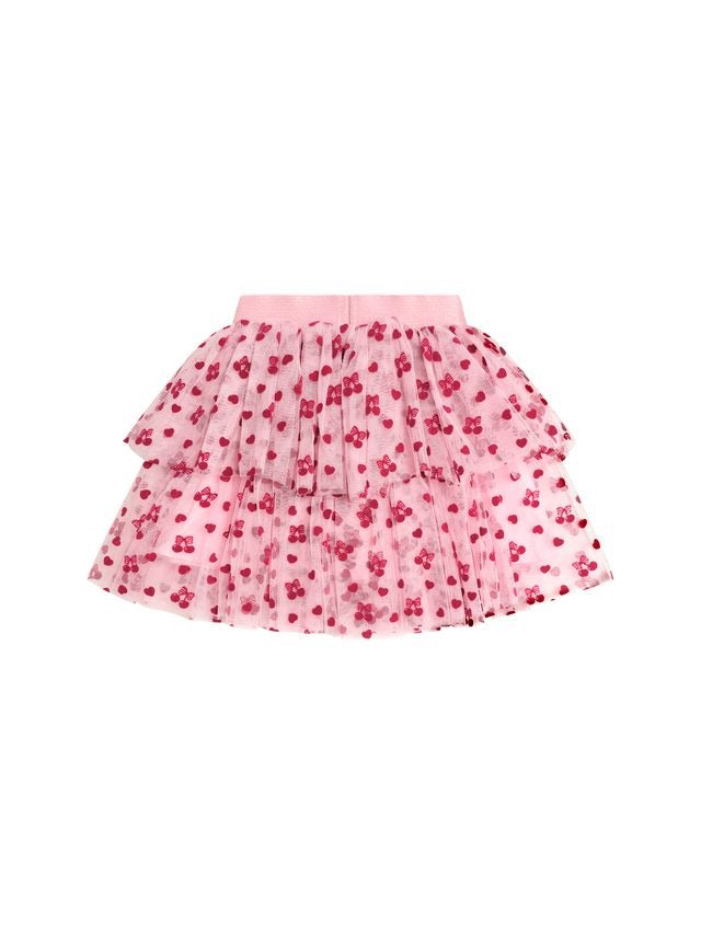 Cherry Pie Tulle Skirt - Apricot