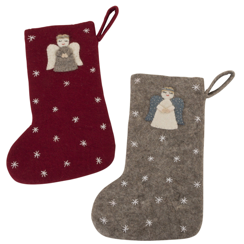 Christmas 25 Stocking - Angel Natural