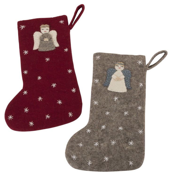 Christmas 25 Stocking - Angel Natural
