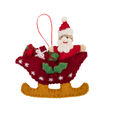Xmas 26 Felt Decoration - Santa w Sleigh