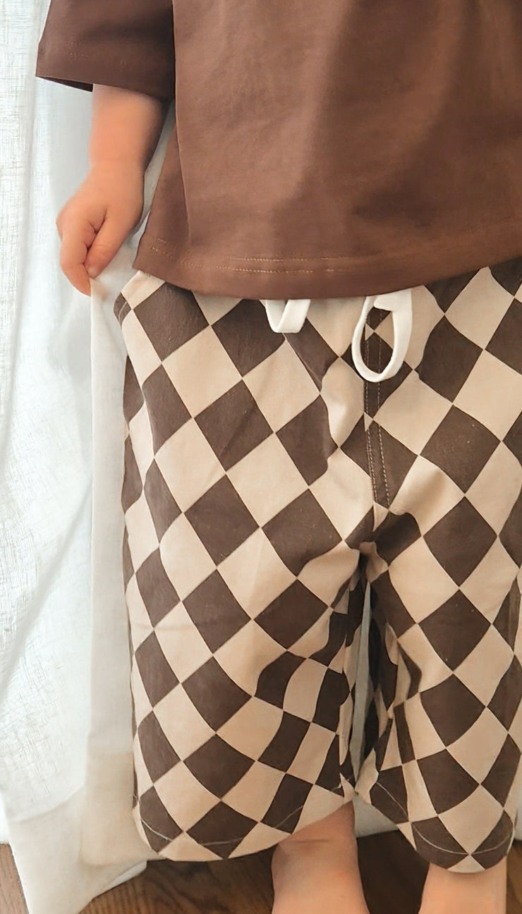 Canvas Pants - Cocoa Checks