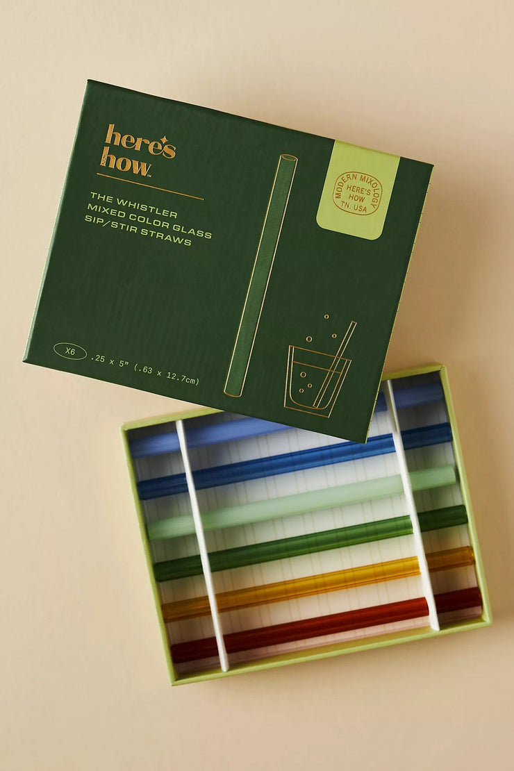 The Whistler Coloured Glass Straws