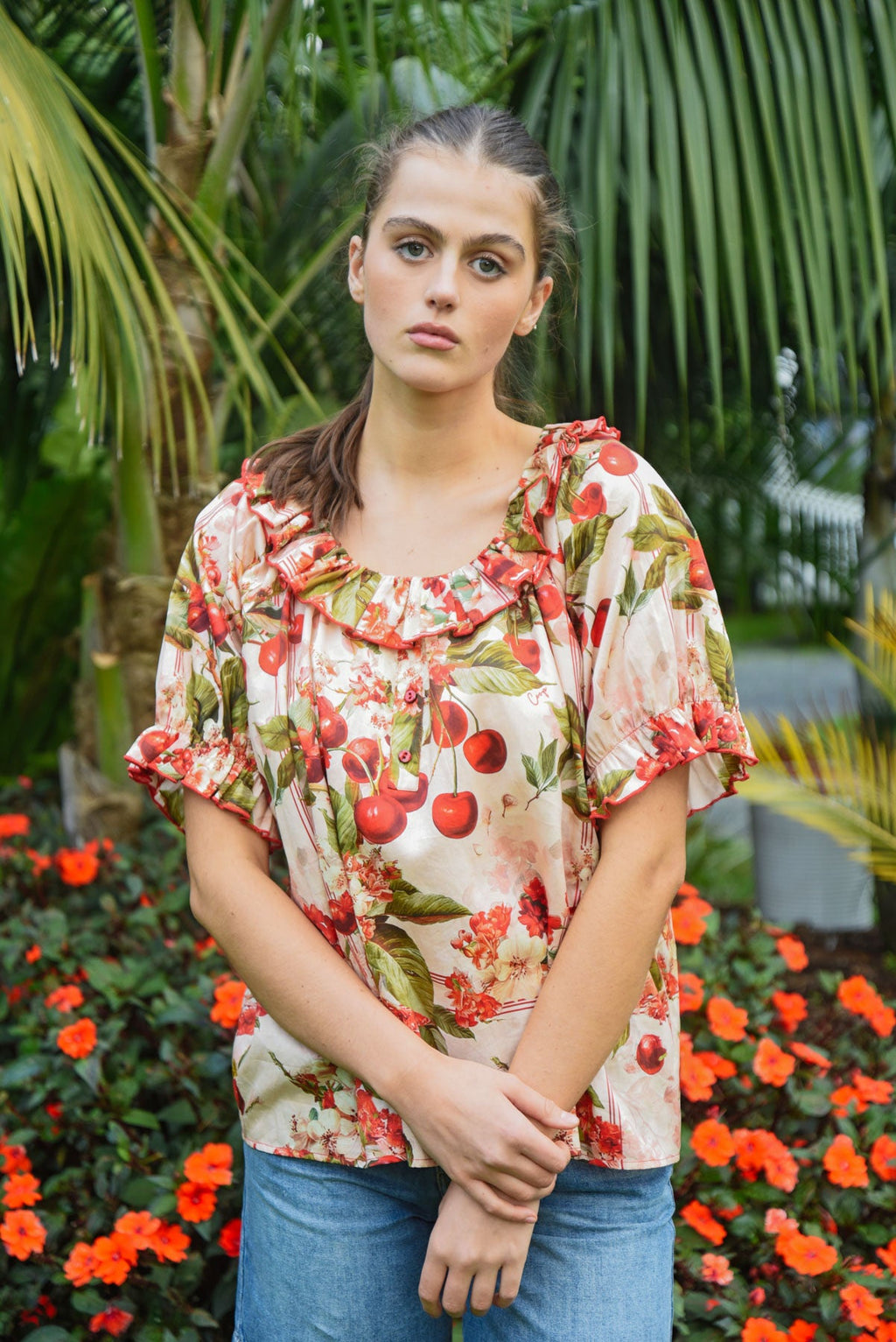 Coop Frill-Anthropy Top Cherry