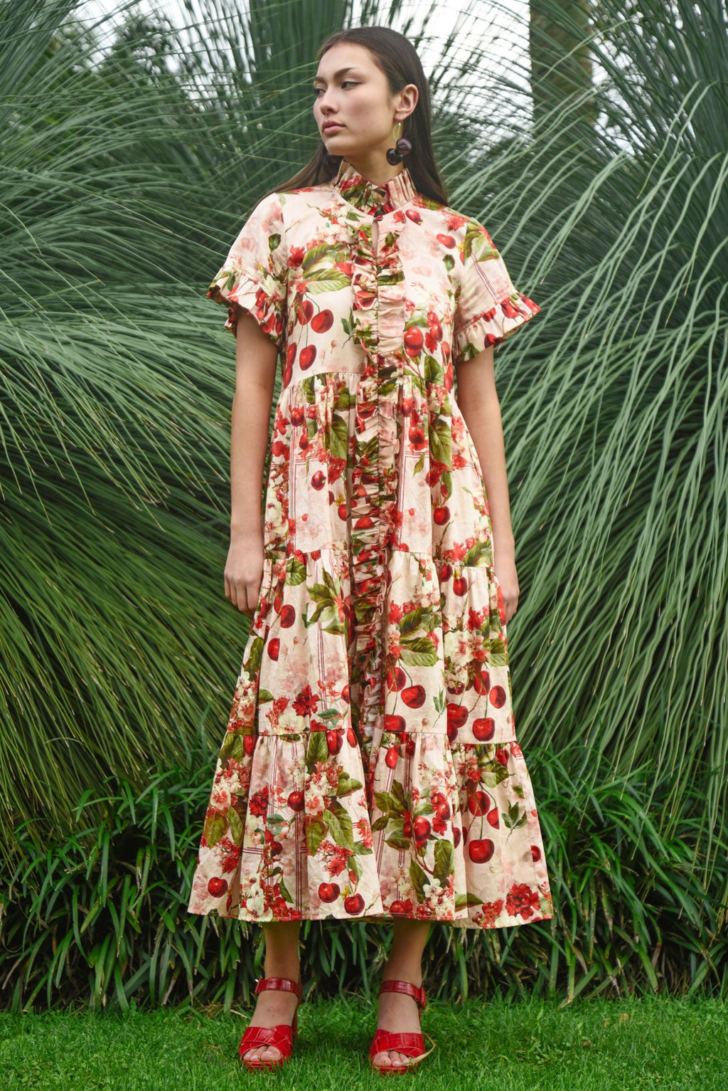 Coop Frillaxed Dress - Cherry