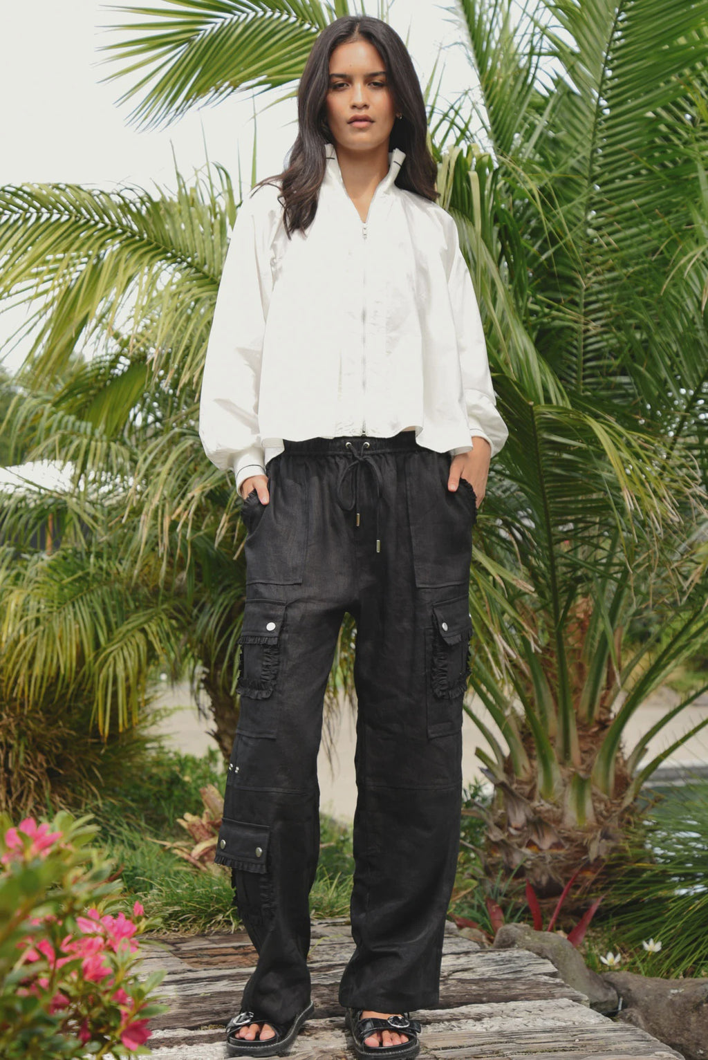 Coop Linen On The Edge Trousers - Black