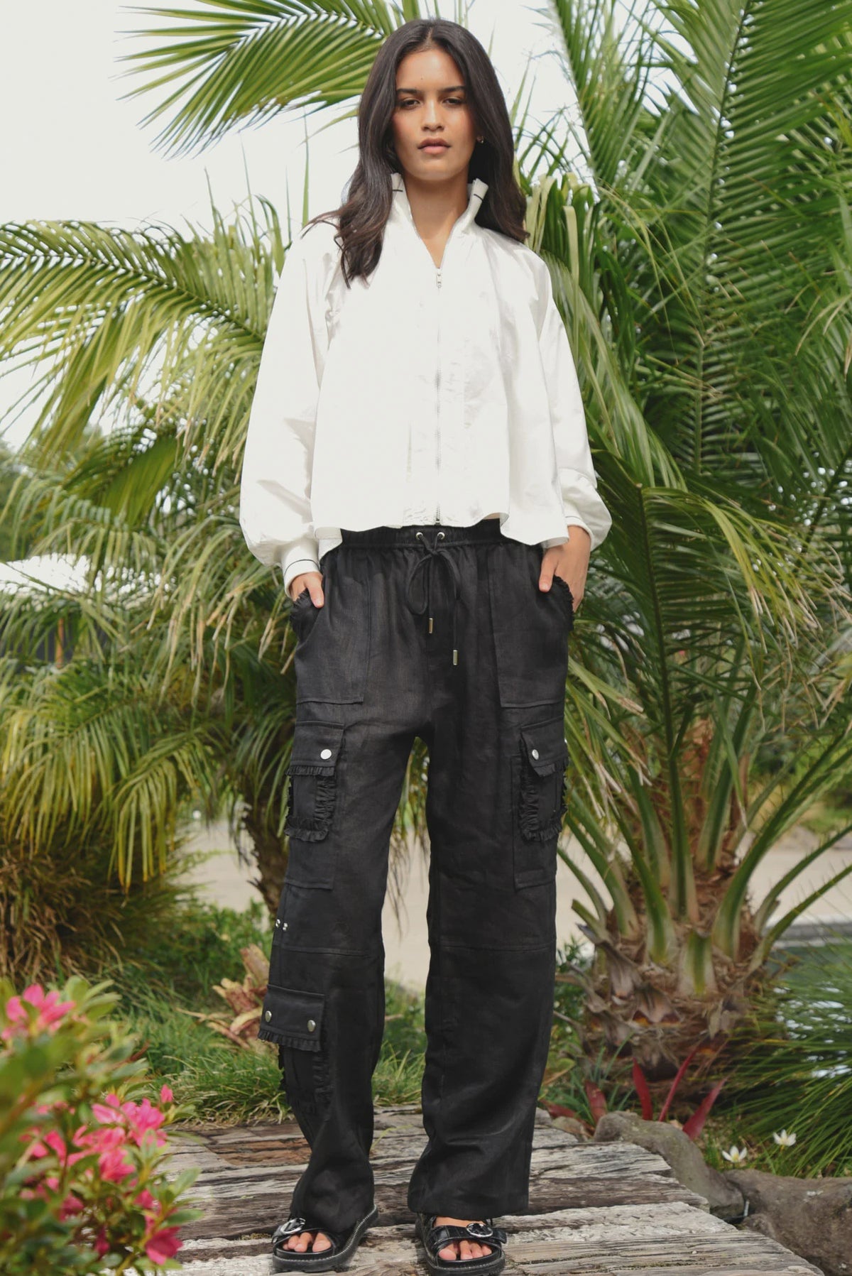Coop Linen On The Edge Trousers - Black