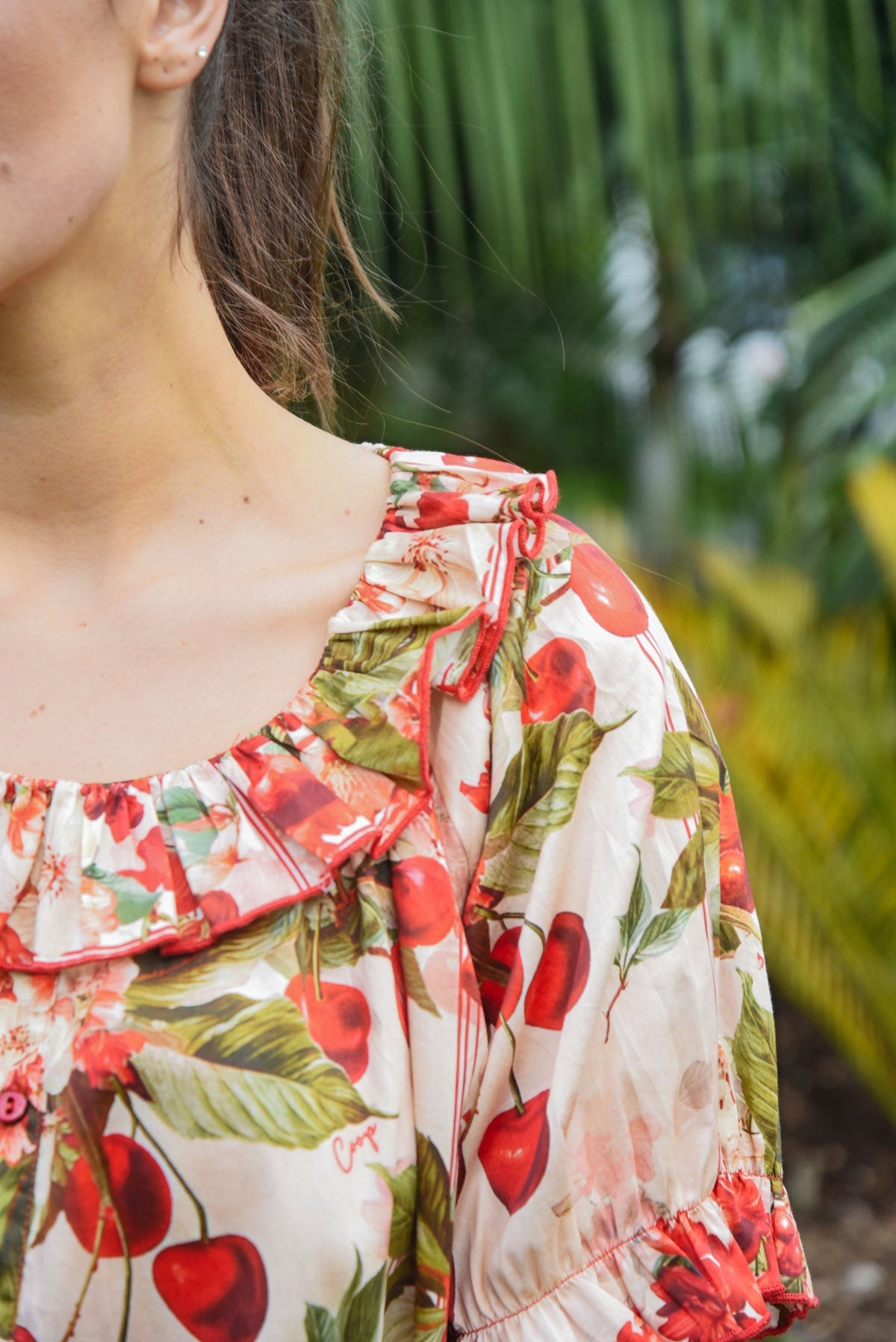 Coop Frill-Anthropy Top Cherry