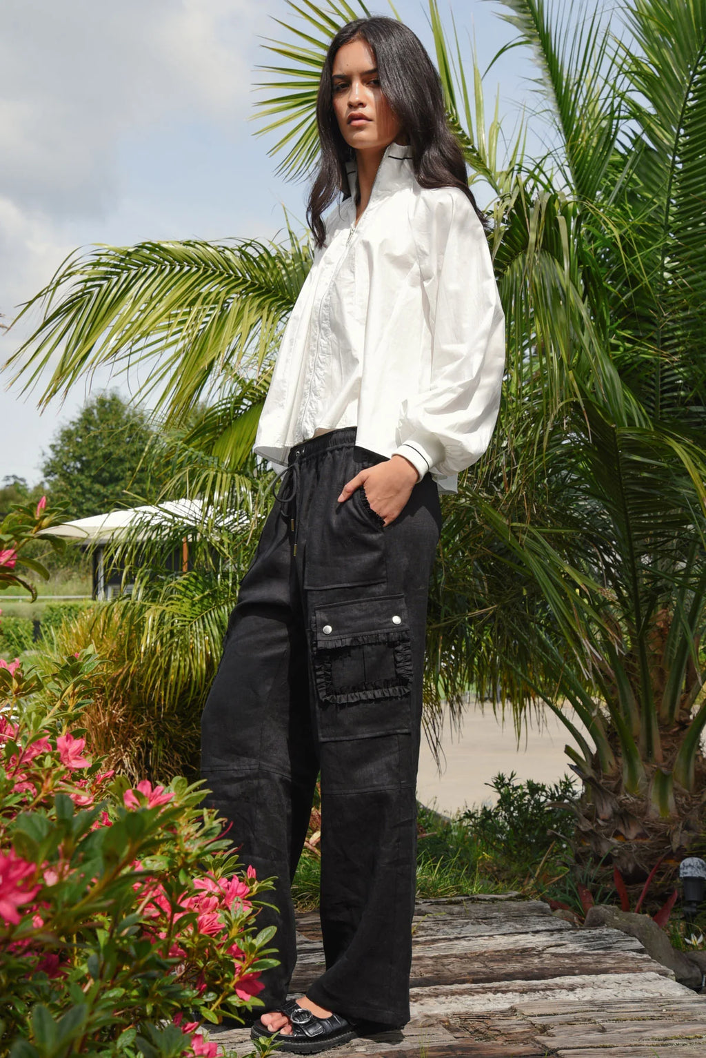 Coop Linen On The Edge Trousers - Black