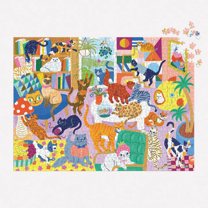 Cozy Cat Club 1000 Piece Puzzle