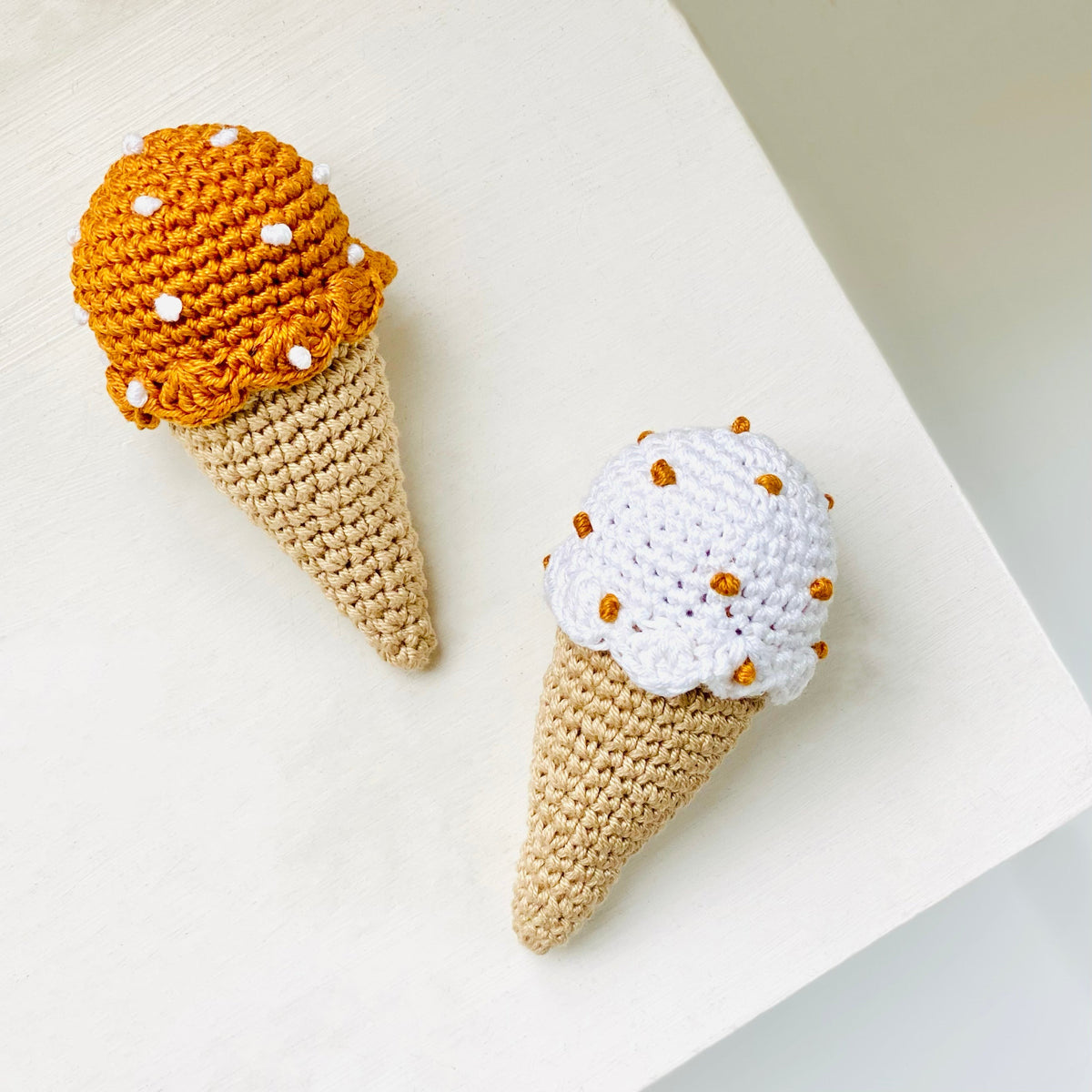 Crochet Ice Cream Rattle