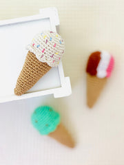 Crochet Ice Cream Rattle