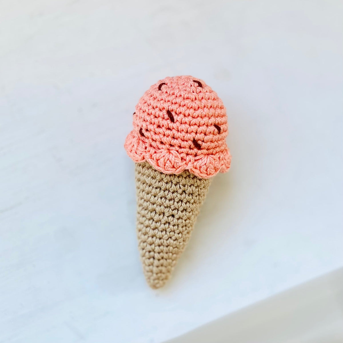 Crochet Ice Cream Rattle