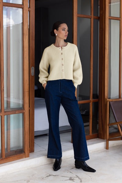 Cropped Party In A Cardi - Ivory