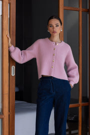 Cropped Party In A Cardi - Pink