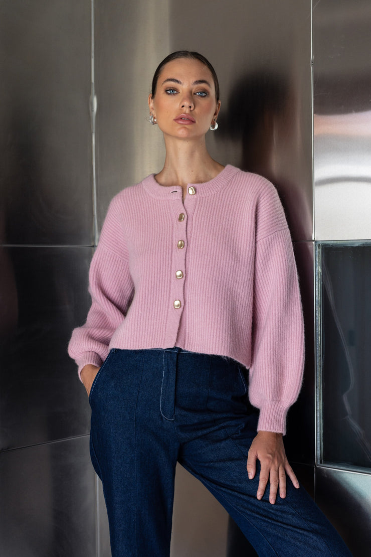 Cropped Party In A Cardi - Pink