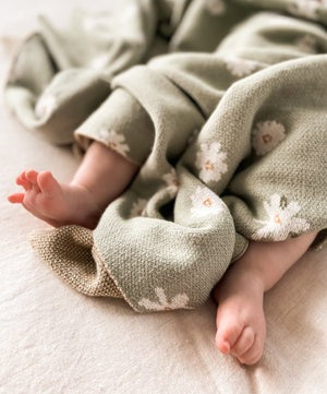 Daisy Organic Blanket - Thyme
