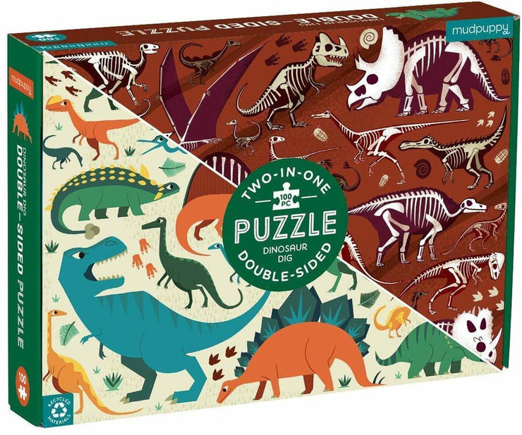 Dinosaur Dig 100pc Double Sided Puzzle Due 4 July