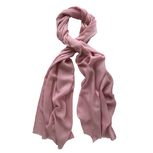 Dusty Pink Wool/Silk Scarf