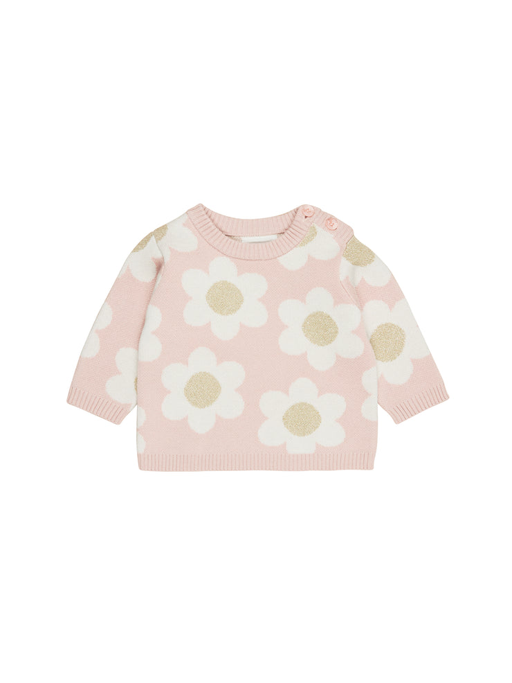 Daisy Knit Jumper - Rose