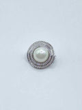 Diamante Brooch - Pearl