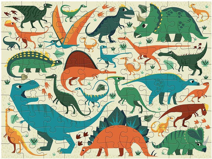 Dinosaur Dig 100pc Double Sided Puzzle