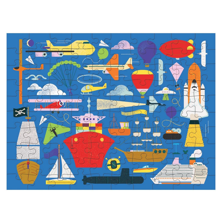 On The Move 100 Piece Double Sided Puzzle