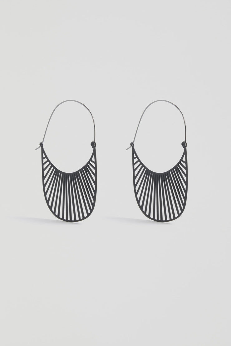 Elk Solsken Earrings - Black Large