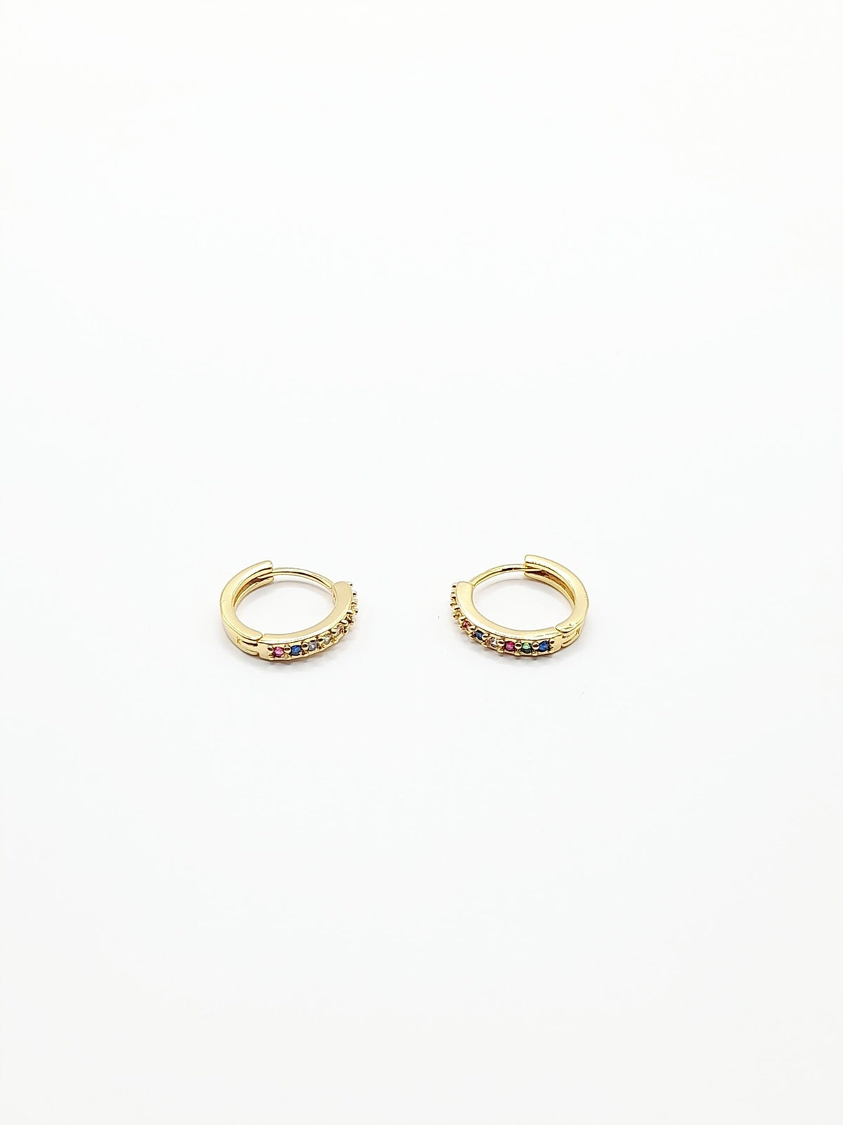 Multi Coloured Huggie - Gold