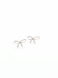 Sterling Silver Smooth Bow Stud Earrings