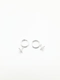 Sterling Silver Star Hoop
