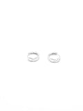 Silver Smooth Twist Huggie Earrings