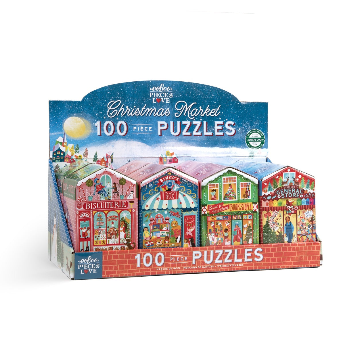 100 Piece Christmas Market Puzzle - Assorted
