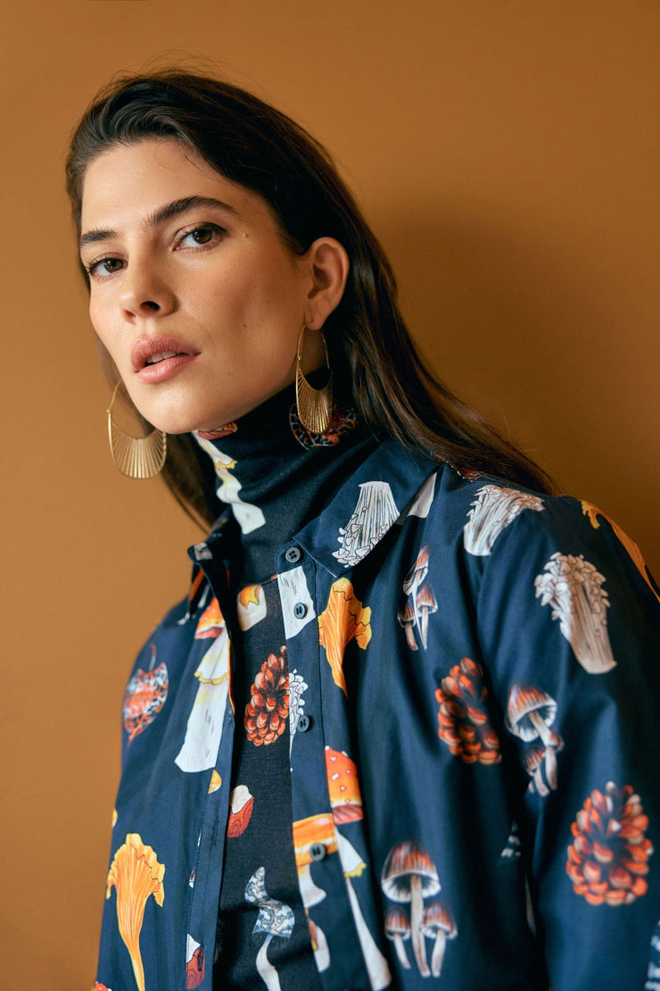 Elk Allem Shirt - Mushroom Print