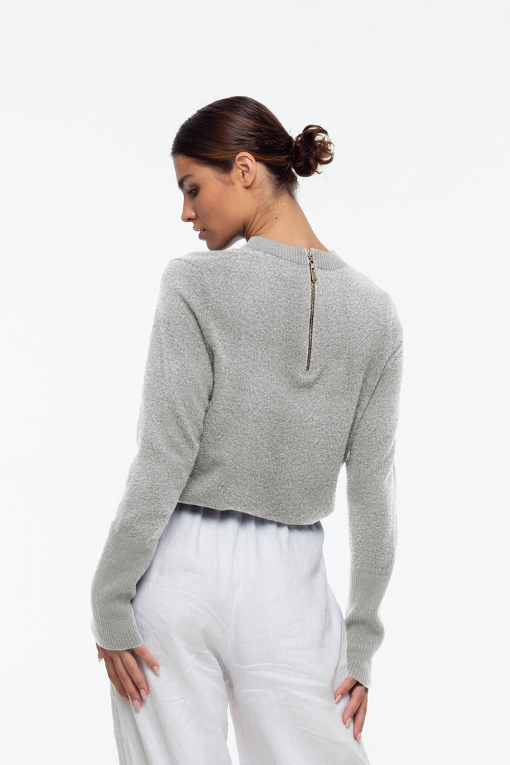 Elation Sweater - Light Grey Marle