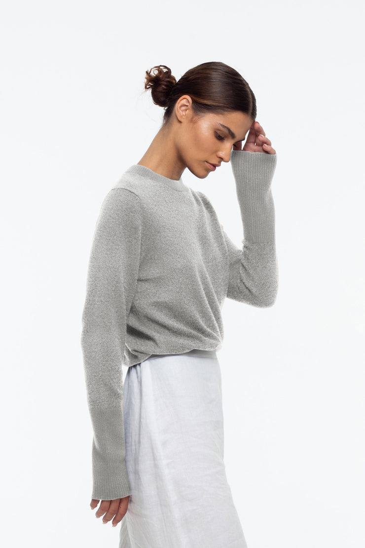 Elation Sweater - Light Grey Marle